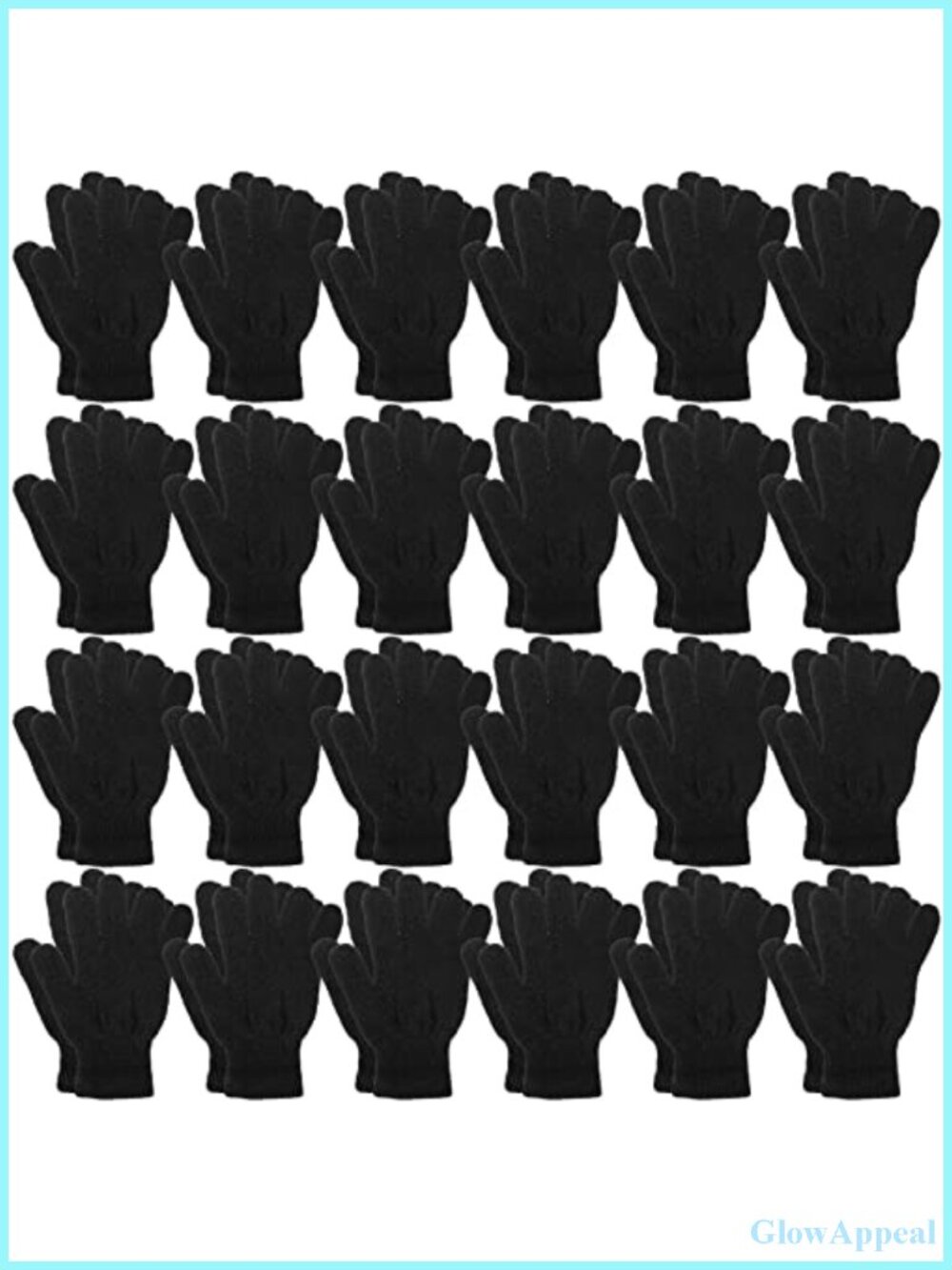 24 Pairs Winter Magic Gloves Stretchy Knit Acrylic Cotton Warm